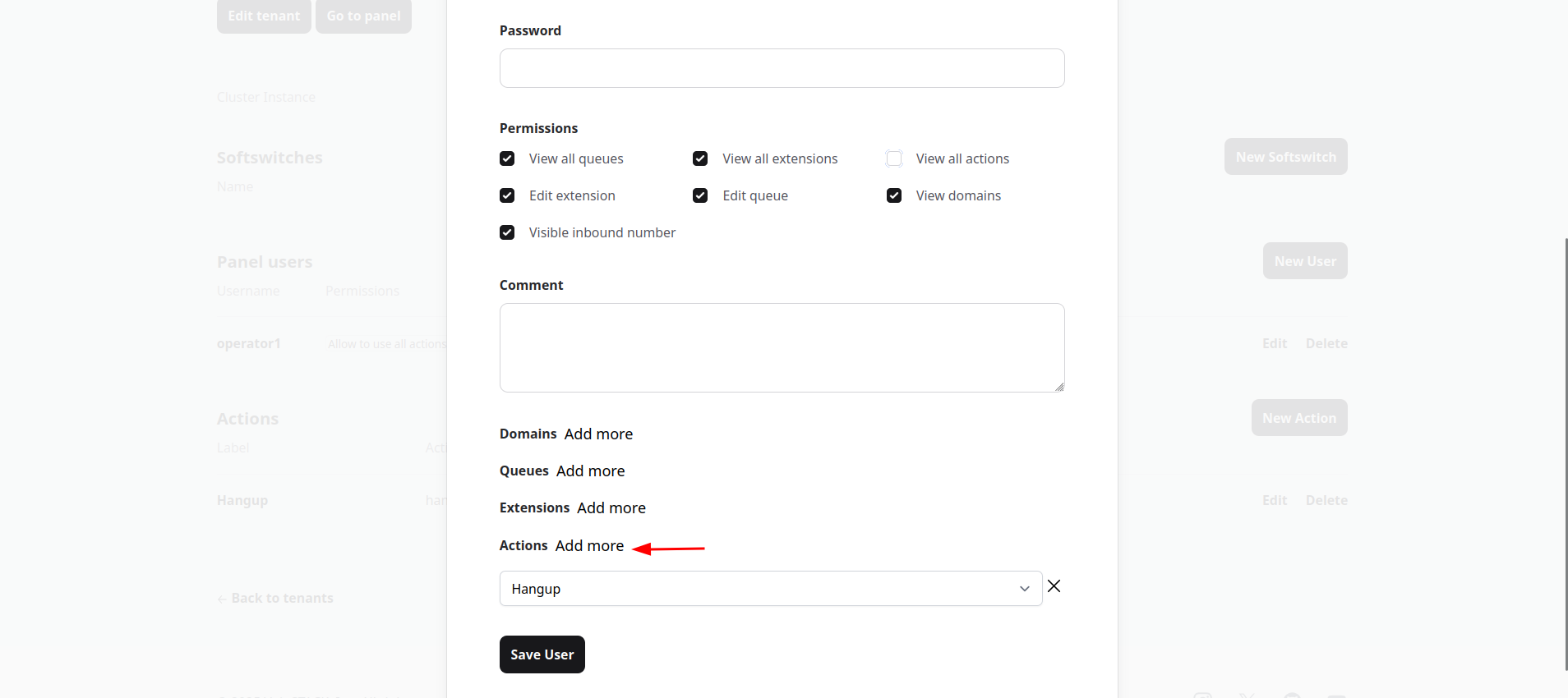 Enable to user